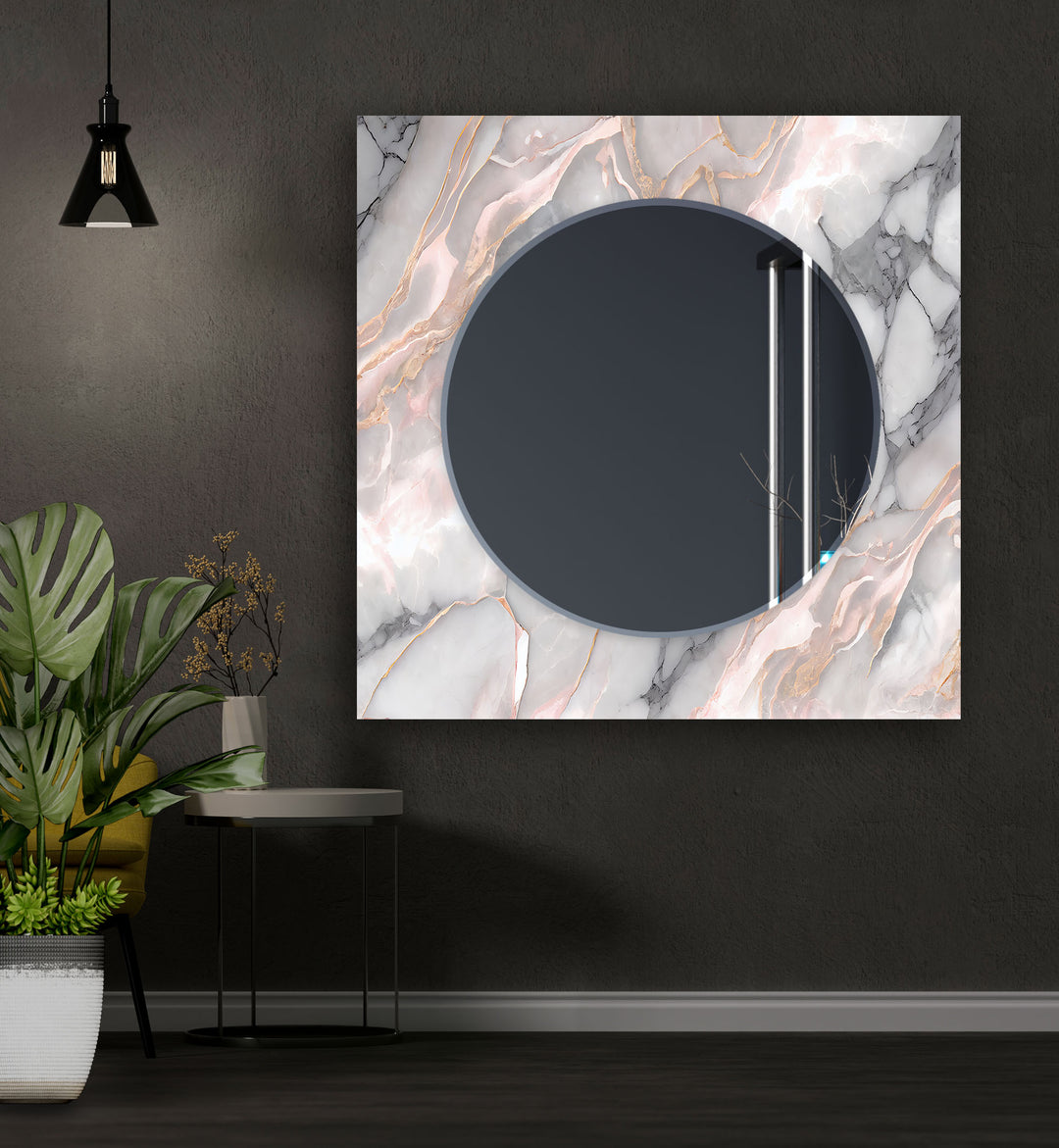 Gray Marble Design Wall Mirrors wall mirror
