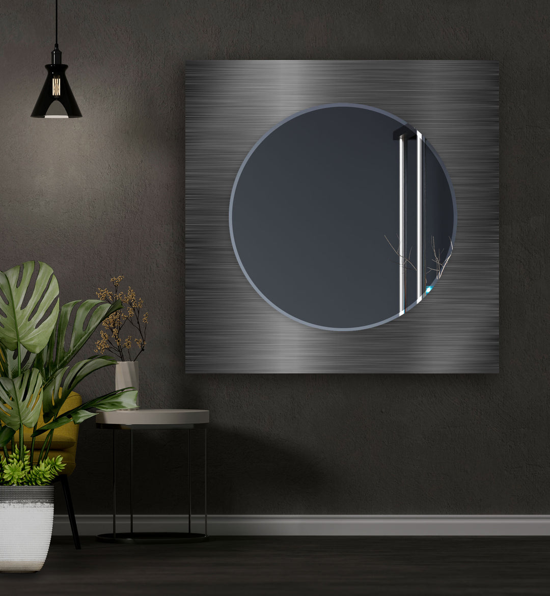 Gray Abstract Wall Mirrors large floor mirror
