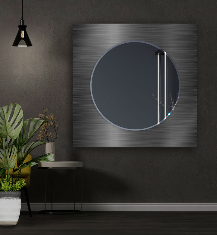 Gray Abstract Wall Mirrors large floor mirror
