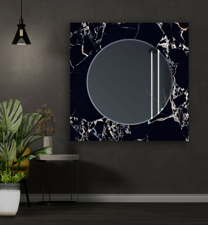 Granite Design Black Marble Wall Mirror Rectangle Wall Mirror
