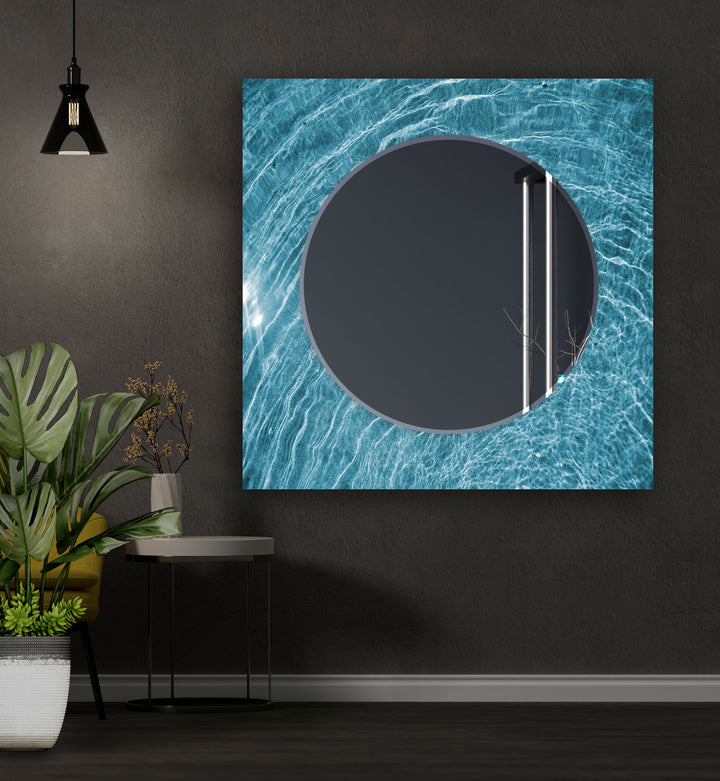 Sea Wave Wall Mirror Round Mirror
