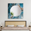 Abstract Tempered Glass Wall Mirror