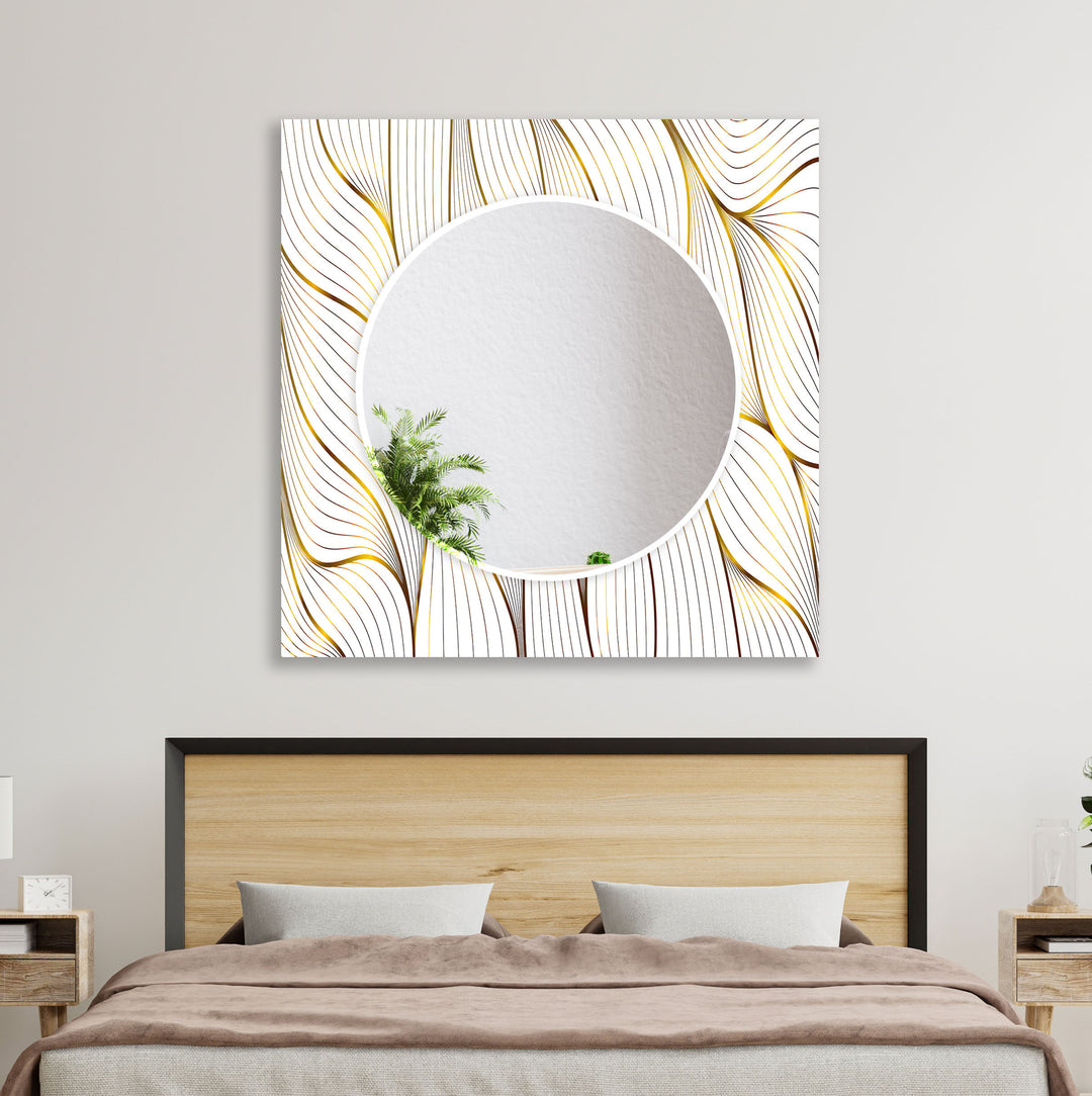 Golden White Wall Mirror gold floor mirror
