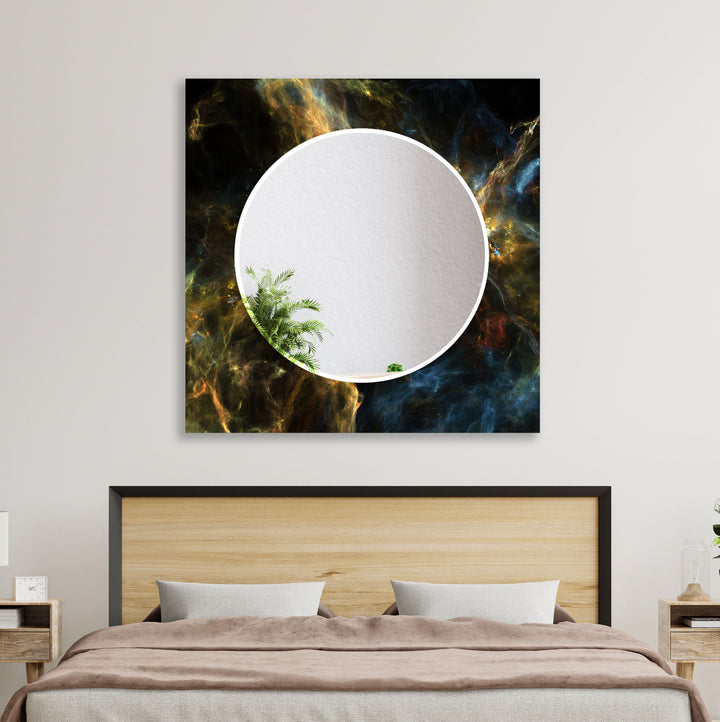 Colored Smoke Abstract Wall Mirror Black Wall Mirror
