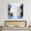 Abstract Tempered Glass Wall Mirror