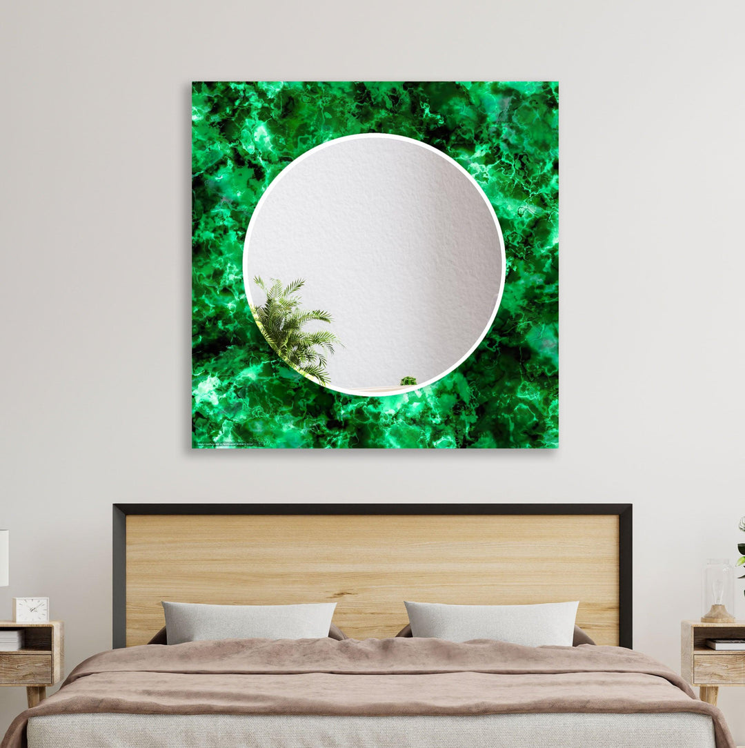 Black & Green Abstract Wall Mirror large living room mirror
