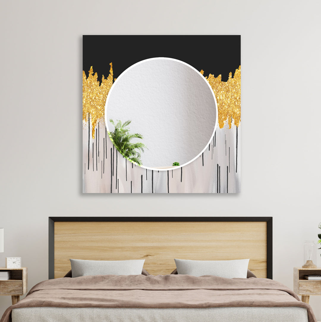 Black & Gold Wall Mirror Long Wall Mirror
