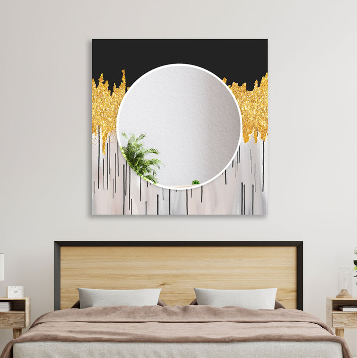 Black & Gold Wall Mirror Long Wall Mirror
