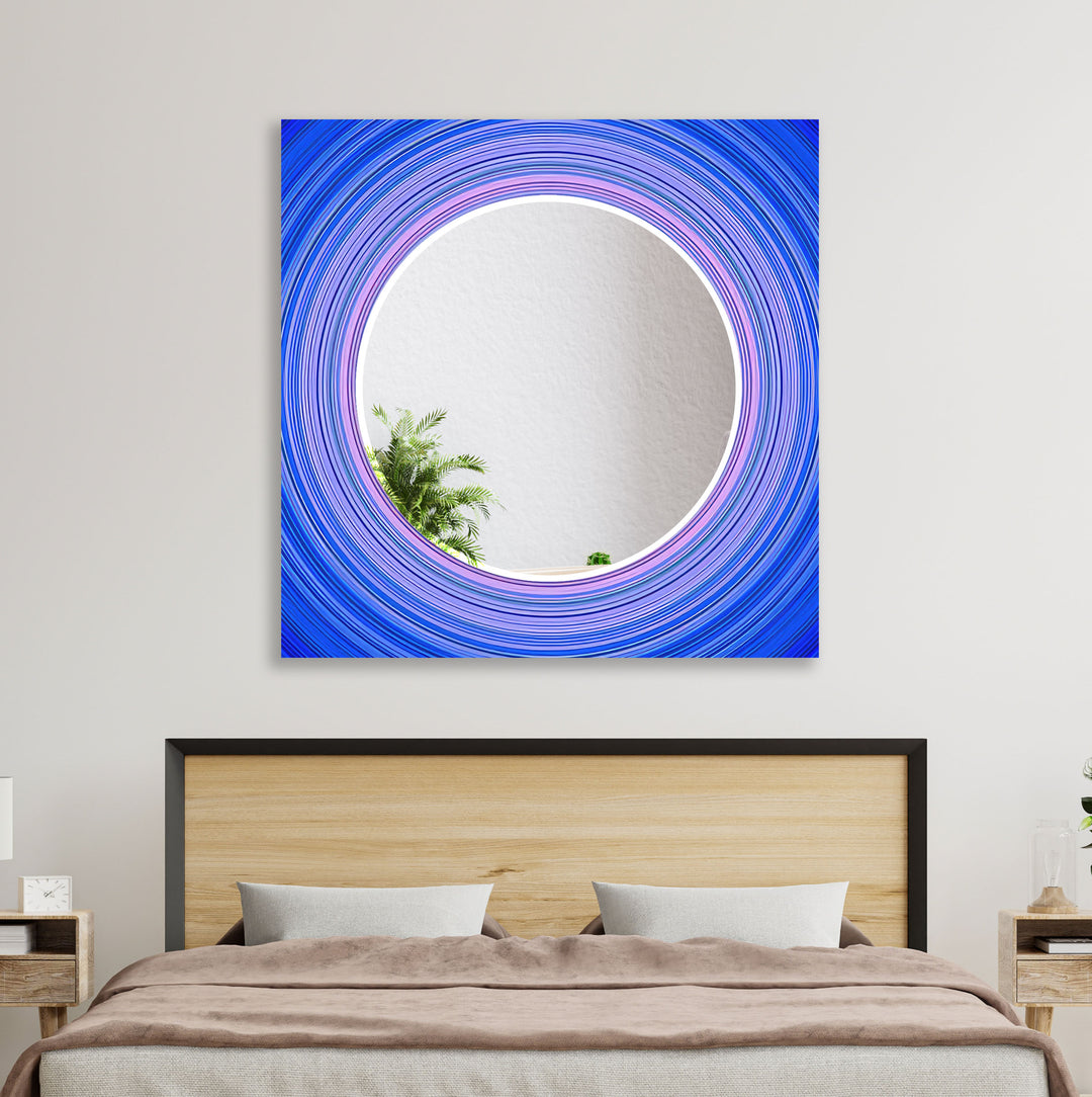 Light Purple Round Wall Mirror Black Wall Mirror
