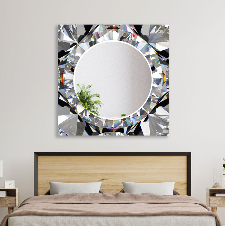 Diamond Wall Mirror Stained Glass Mirror
