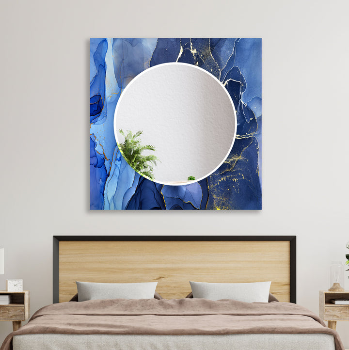 Blue & White Wall Mirror floor mirror
