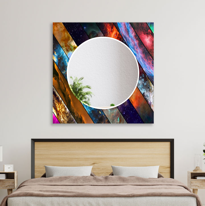 Colored Space Wall Mirrors Rectangle Wall Mirror
