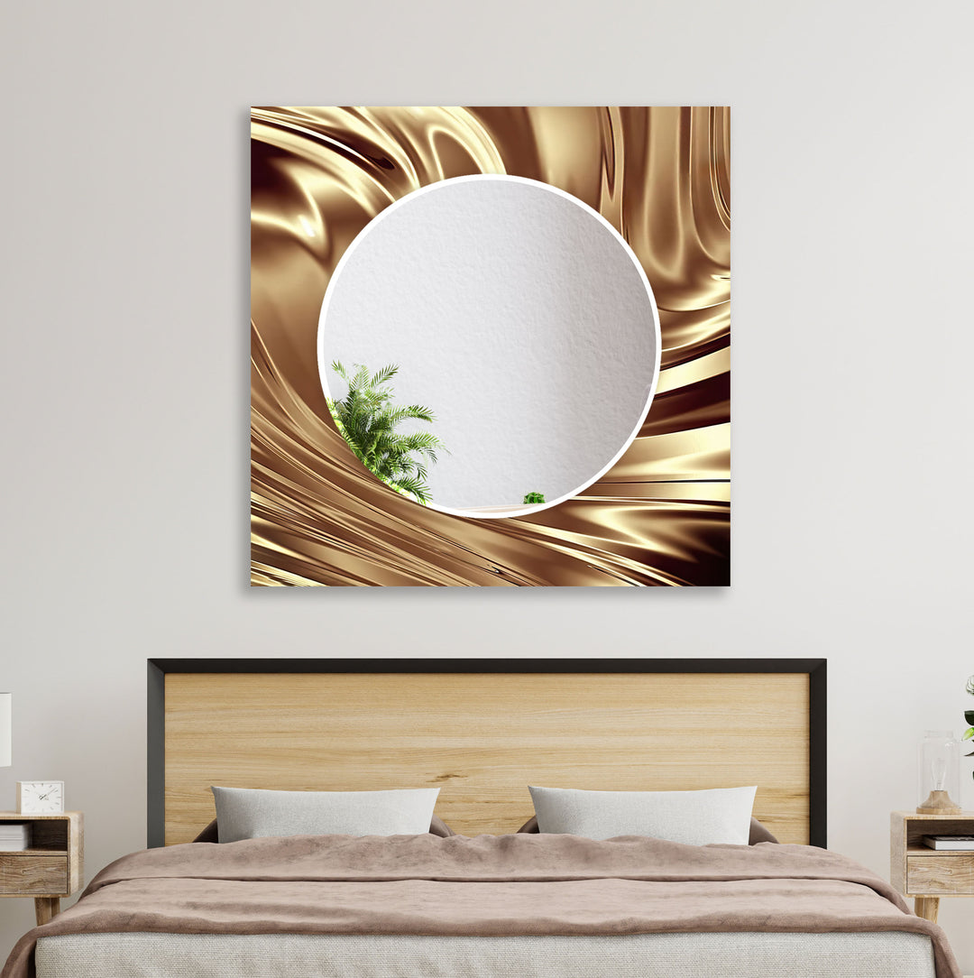 Abstract Shiny Brown Wall Mirror Black Wall Mirror
