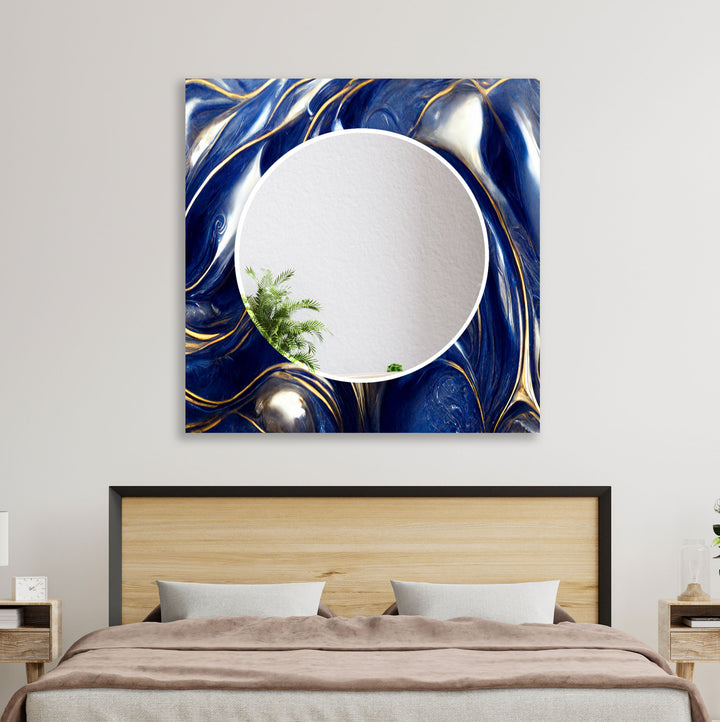 Dark Blue Huge Mirror