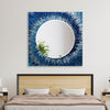 Abstract Round Tempered Glass Wall Mirror