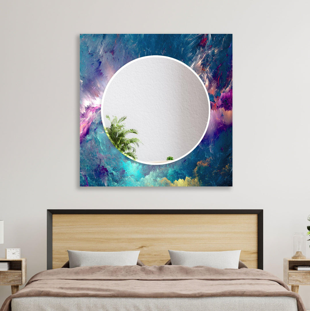 Blue & Purple Lightning Wall Mirror Modern Mirror
