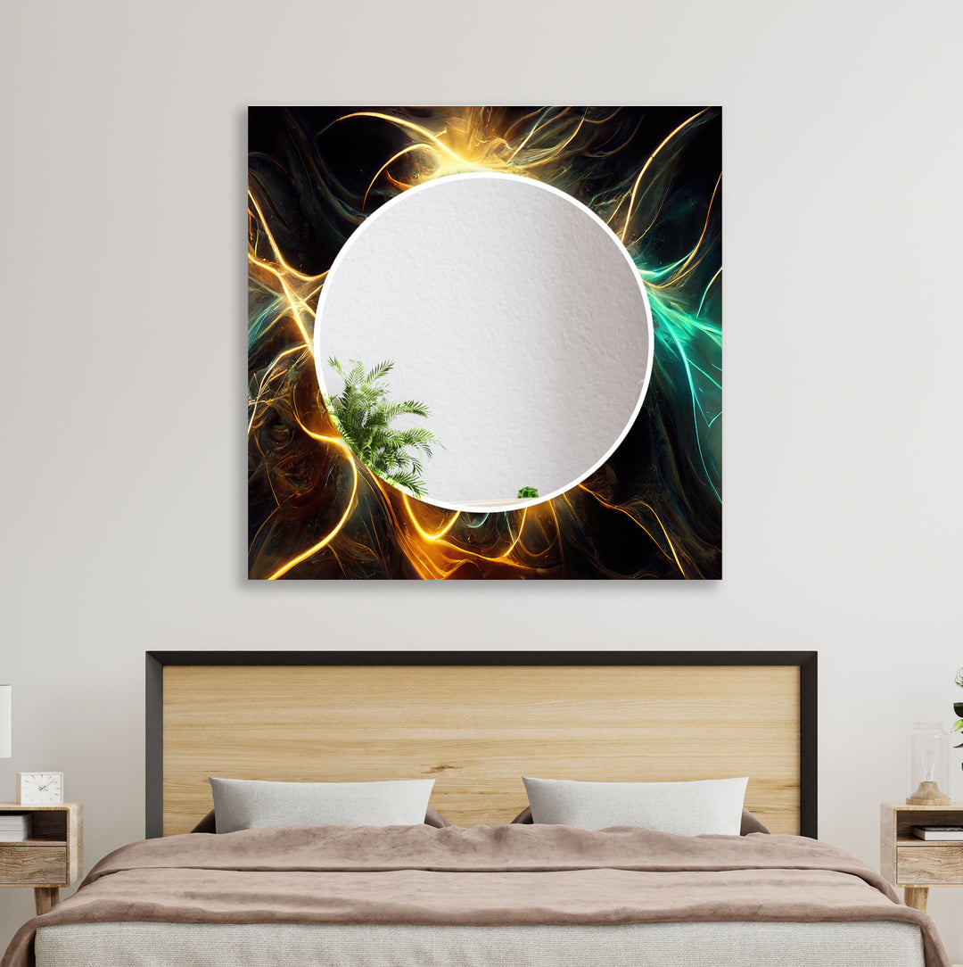 Abstract Electric Lines Wall Mirror Mosaic Mirror 
