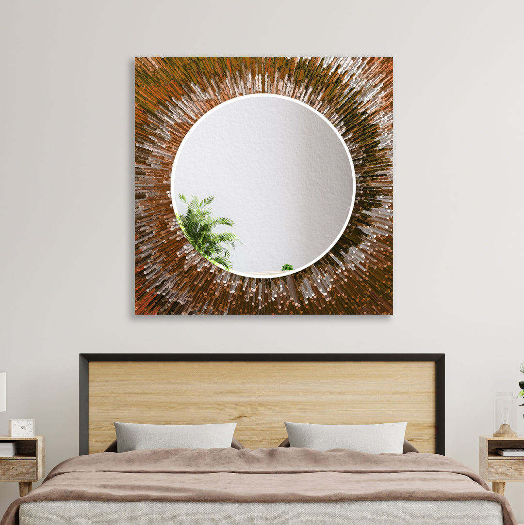 Bronze Reflective Abstract Wall Mirror Huge Wall Mirror
