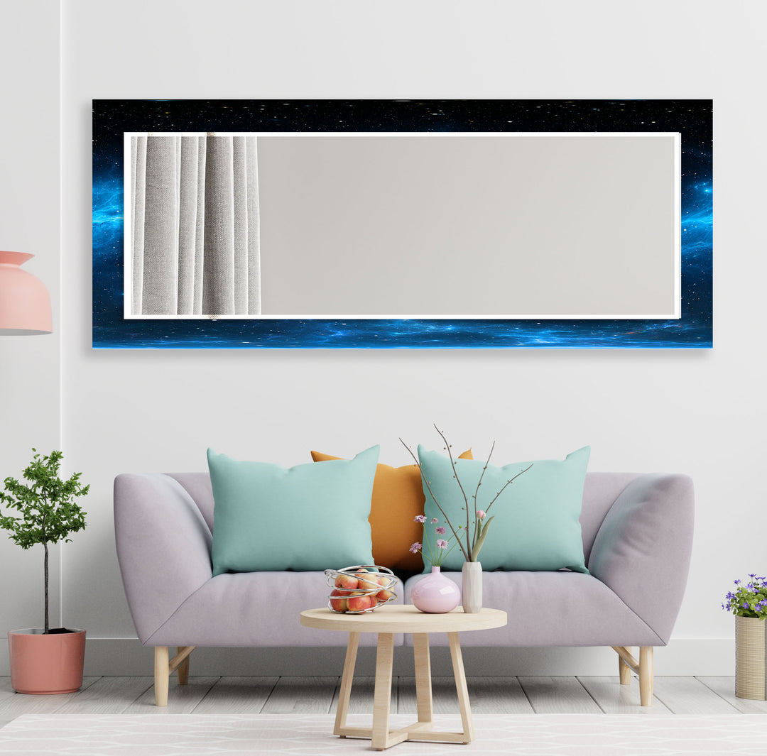 Black and Blue Abstract Wall Mirror living room mirror
