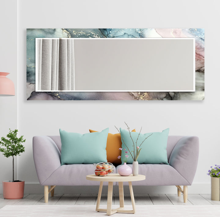 Light Grey & Pink Wall Mirrors Small Wall Mirror
