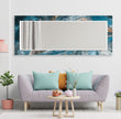 Abstract Tempered Glass Wall Mirror