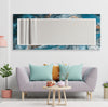 Abstract Tempered Glass Wall Mirror