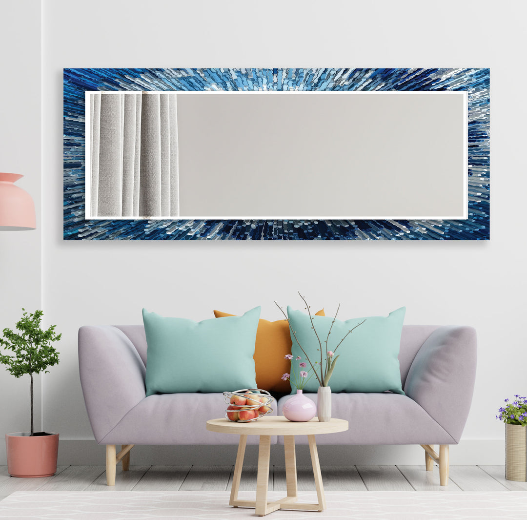 Blue Splash Wall Mirrors big mirror for living room
