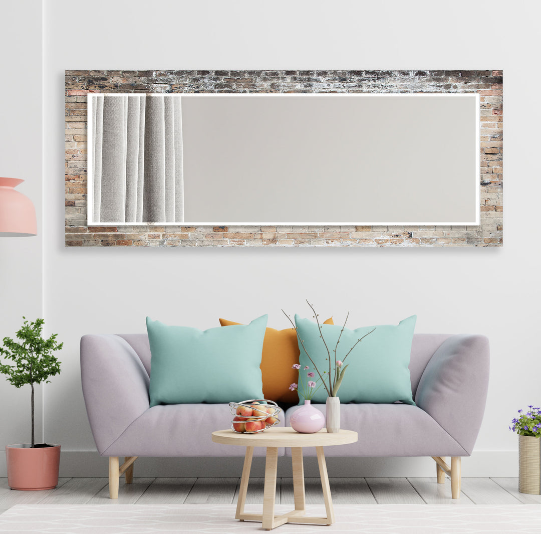 Brick Design Wall Mirror Stained Glass Wall Mirror
