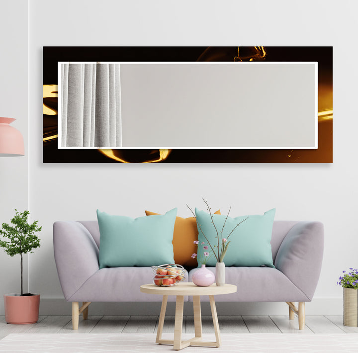 Golden and Black Abstract Wall Mirrors full body mirror
