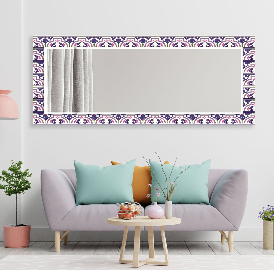 Mandala Pink and Blue Wall Mirrors Rectangle Mirror
