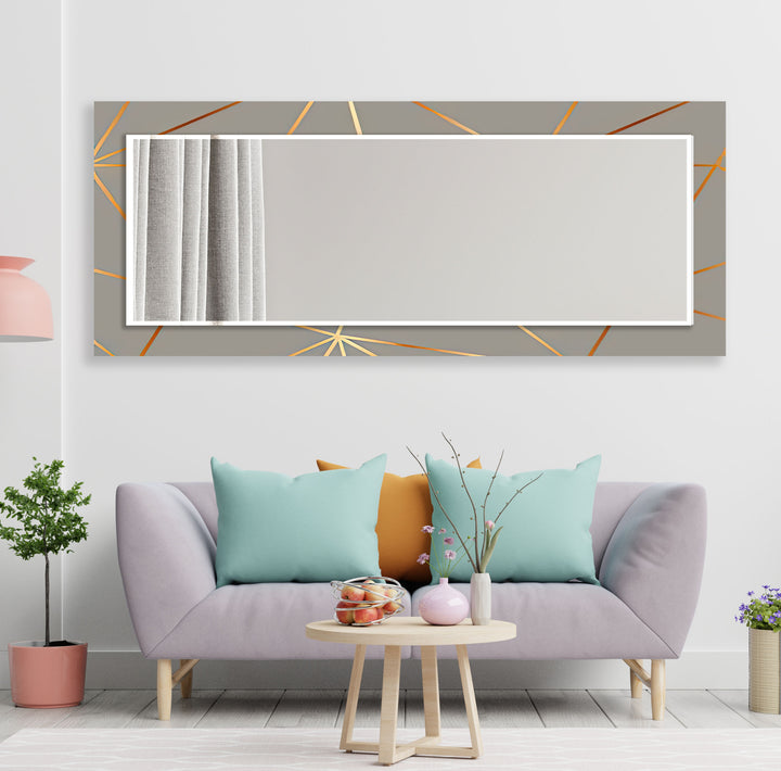 Silver & Gold Wall Mirror Dining Room Wall Mirror
