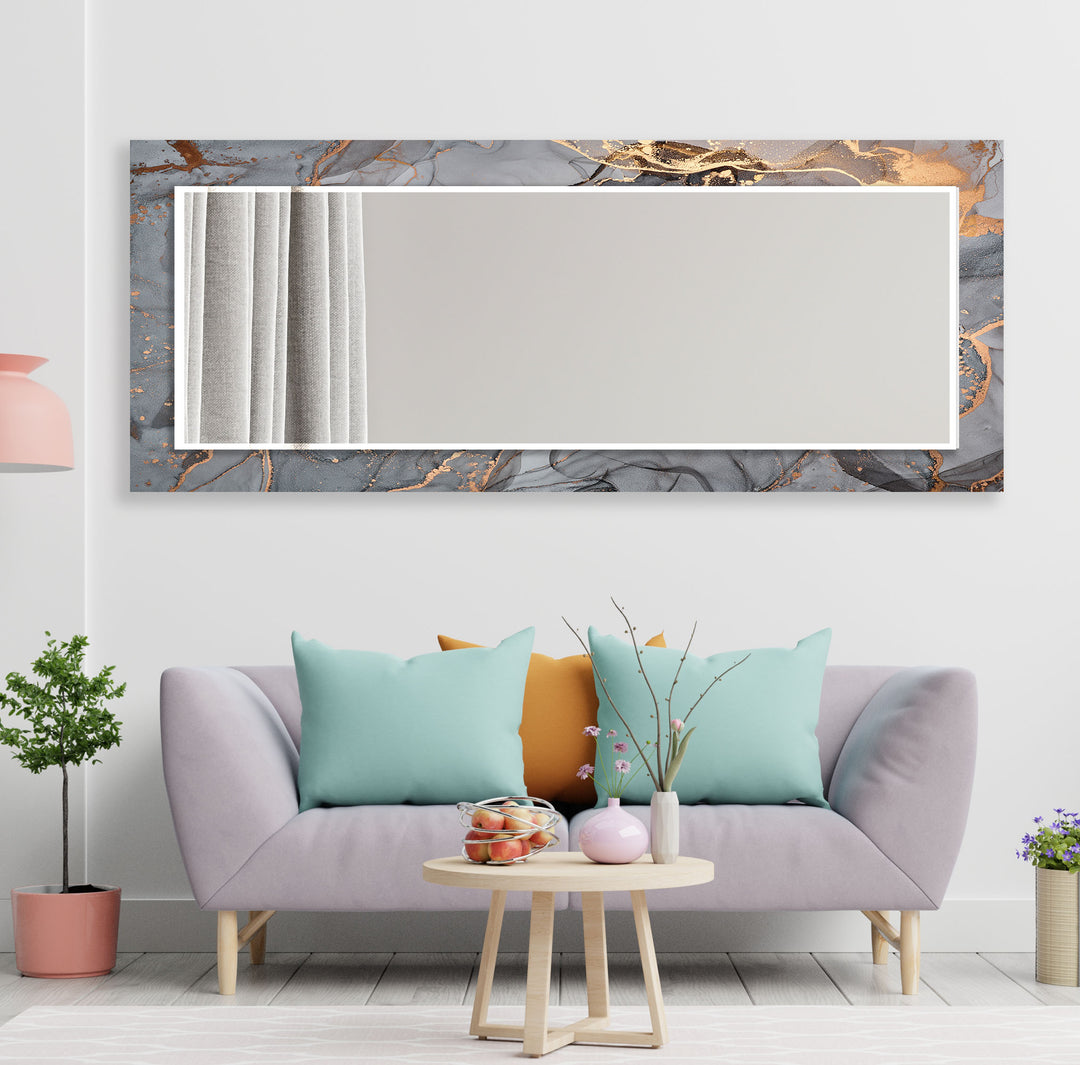 Gray Golden Wall Mirror full length mirrors