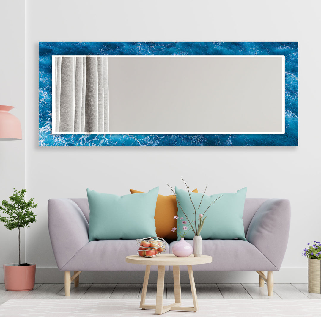 Blue Ocean Wave Wall Mirrors