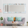 Abstract Round Tempered Glass Wall Mirror