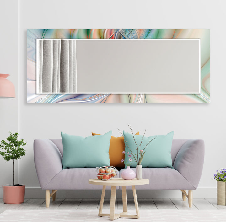 Colored Fractal Wall Mirrors huge wall mirror
