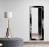 Black Gray Marble Wall Mirror