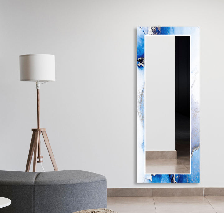 White & Blue Wall Mirrors full body mirror
