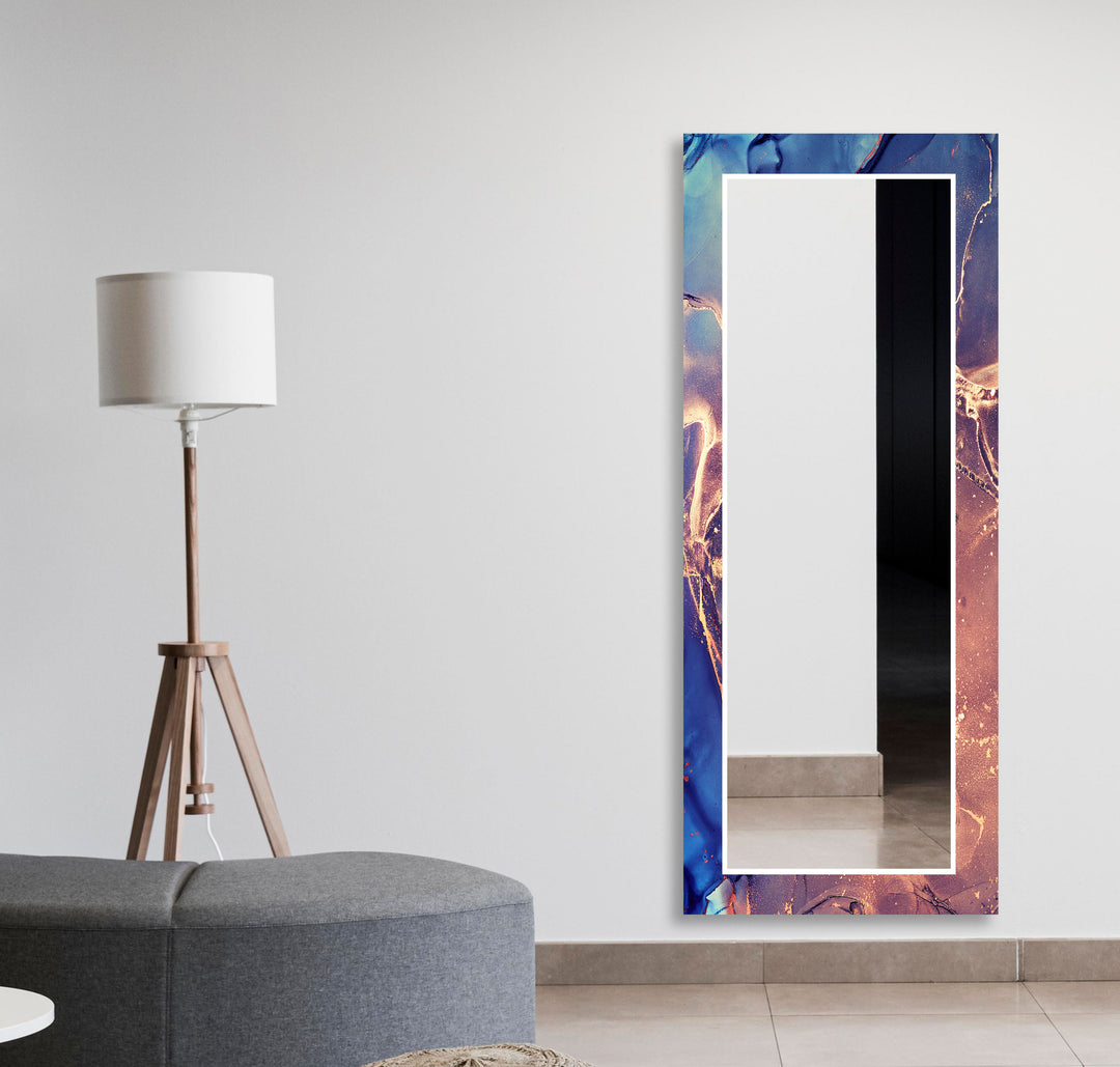 Purple and Red Marble Wall Mirrors Modern Wall Mirror