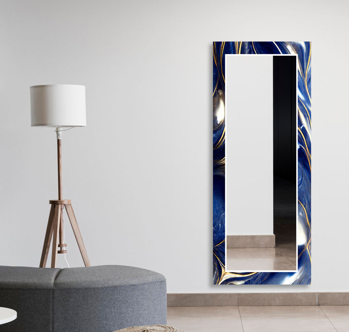 Dark Blue Huge Mirror