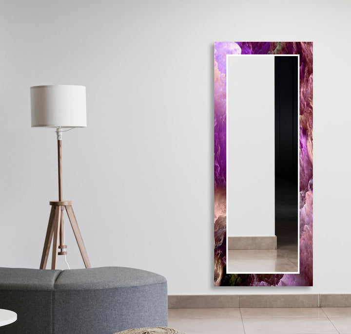 Purple Smoke View Wall Mirror Blue Wall Mirror
