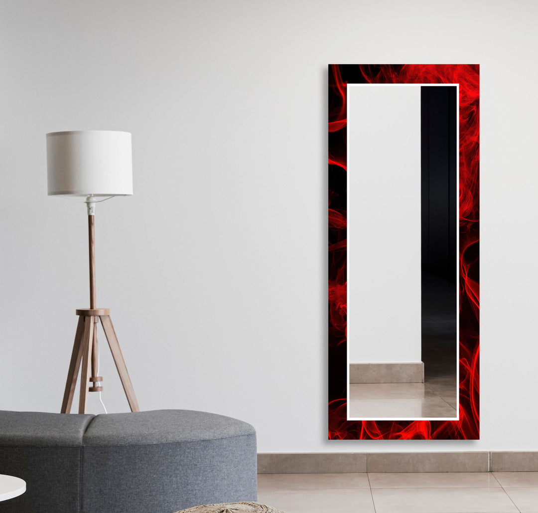 Black and Red Smokey Wall Mirror full body mirror
