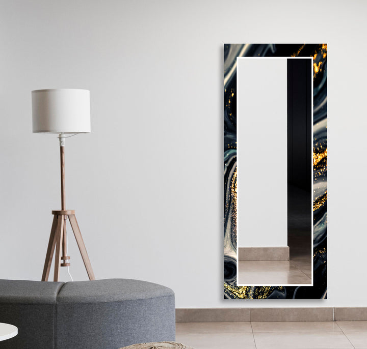 Golden Black & Silver Wall Mirror Living Room Wall Mirror
