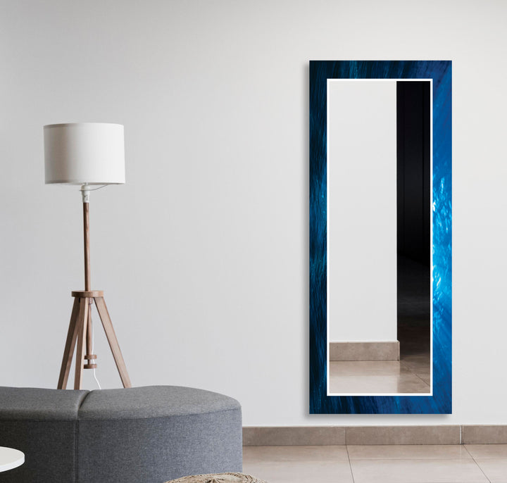 Dark Sea Blue Wall Mirror Blue Mirror