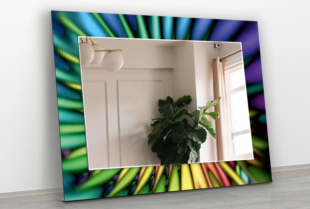 Rainbow Colors Abstract Wall Mirror led mirrors
