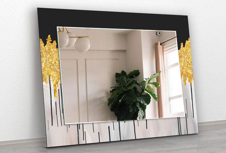 Black & Gold Wall Mirror Modern Mirror
