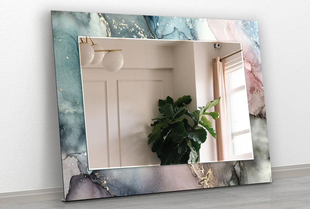 Light Grey & Pink Wall Mirrors Dining Room Wall Mirror
