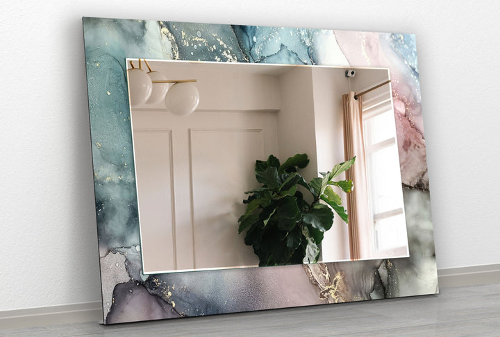 Light Grey & Pink Wall Mirrors Dining Room Wall Mirror
