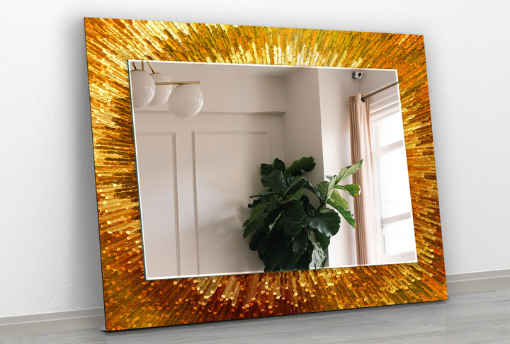 Bright Gold Abstract Wall Mirror Abstract Wall Mirror
