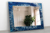 Abstract Round Tempered Glass Wall Mirror