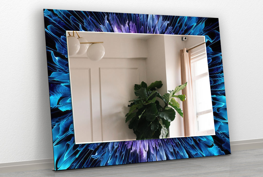 Blue Bathroom Wall Mirrors large wall mirror
